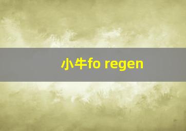 小牛fo regen